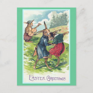 Cartão Postal De Festividades Páscoa do vintage dos cumprimentos da páscoa