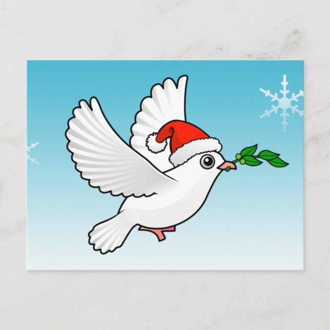 Cartão Postal De Festividades Páscoa Dove Natal (Frente)