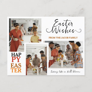 Cartão Postal De Festividades páscoa elegante da Tipografia 3