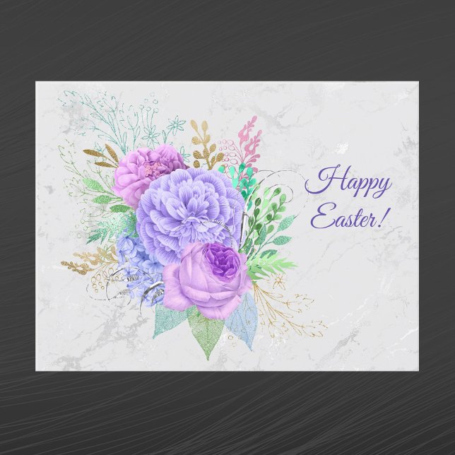 Cartão Postal De Festividades Páscoa Floral bonito (Criador carregado)