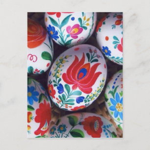 Cartão Postal De Festividades Páscoa saudações ovos de kalocsai