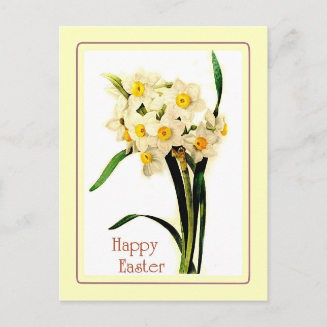 Cartão Postal De Festividades Páscoa Vintage (Frente)