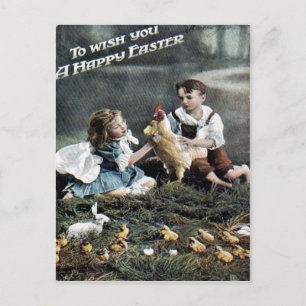 Cartão Postal De Festividades Páscoa vitoriana