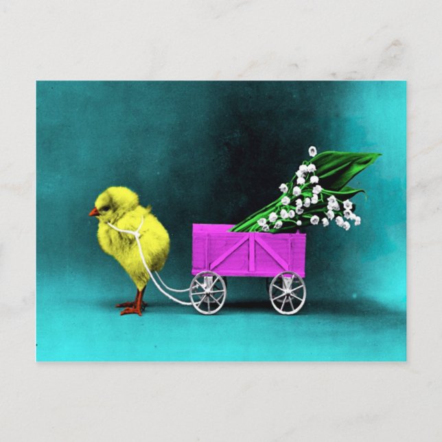 Cartão Postal De Festividades Páscoa vitoriana (Frente)