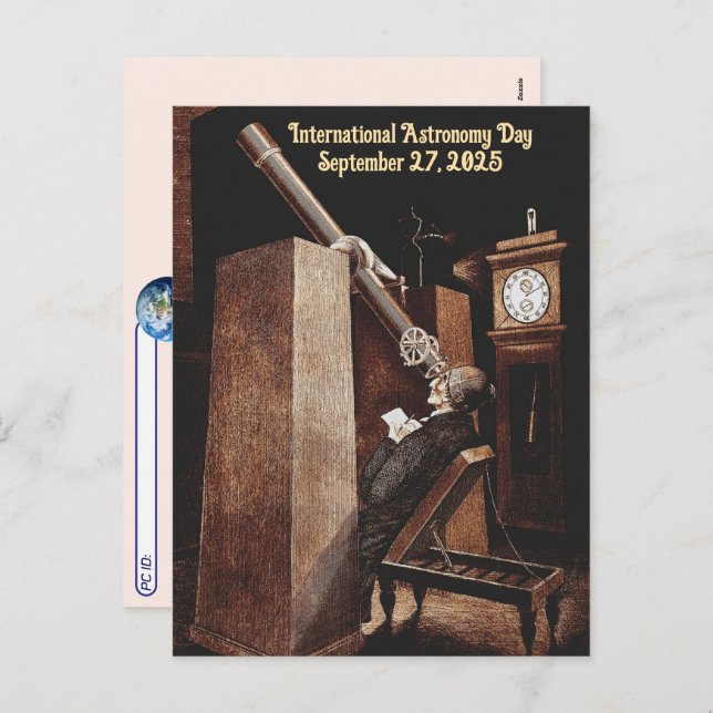 Cartão Postal De Festividades Passagem - Dia Internacional da Astronomia (Frente/Verso)