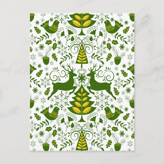 Cartão Postal De Festividades Pássaros cervejeiros Dourados de Natal em Sangue (Frente)