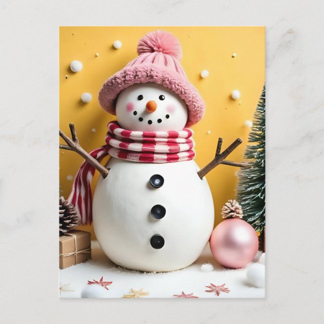 Cartão Postal De Festividades Pastel Christmas - Holiday Card (Frente)