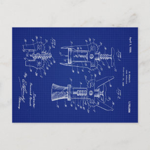 Cartão Postal De Festividades Patente do Extrator de Cork de 1930