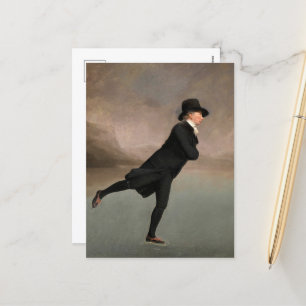 Cartão Postal De Festividades Patinando em Dudingston Loch por Henry Raeburn