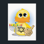 Cartão Postal De Festividades Pato de Hanukkah<br><div class="desc">Pato de Hanukkah</div>