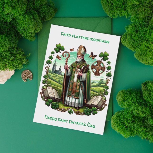 Cartão Postal De Festividades Patrimônio Irlandês: Bispo Tradicional Saint Patri (Criador carregado)