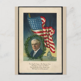 Cartão Postal De Festividades Patriotic Soldier Holding US Flag Postcard