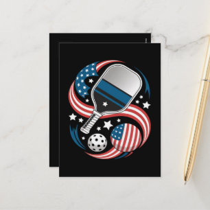Cartão Postal De Festividades Patrióticas Estrelas Listras Bandeira EUA Pickleba