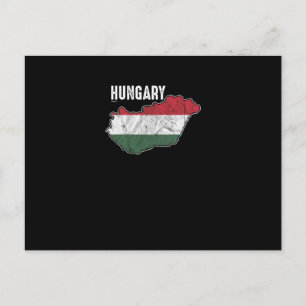 Cartão Postal De Festividades Patriotismo patriótico do Hungarian da bandeira d
