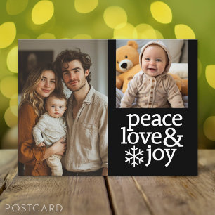 Cartão Postal De Festividades Paz, Amor e Alegria - Foto de Férias