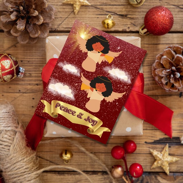 Cartão Postal De Festividades Paz E Alegria Uma Saudação De Feliz Natal (Criador carregado)