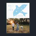 Cartão Postal De Festividades Paz na Design de Natal da Porta da Terra<br><div class="desc">Paz na Design de Natal da Porta da Terra</div>