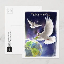 Cartão Postal De Festividades Paz na Terra. Cartões-postais de Férias Peace Dove