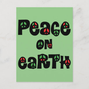 Cartão Postal De Festividades Paz No Natal Da Terra