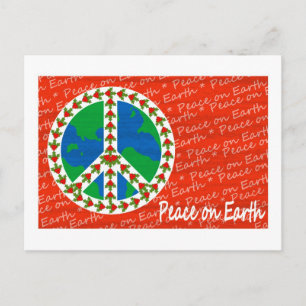 Cartão Postal De Festividades Peace on Earth Christmas