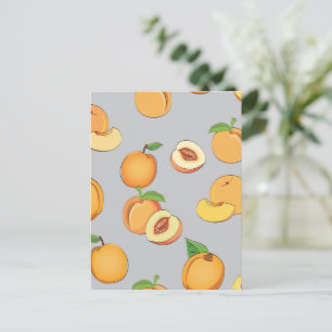 Cartão Postal De Festividades Peach Pattern 6