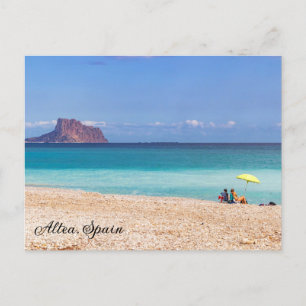 Cartão Postal De Festividades Pebble Beach em Altea, Costa Blanca, Espanha