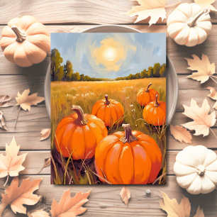 Cartão Postal De Festividades Pedaço de Abóbora de Halloween Outono