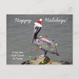 Cartão Postal De Festividades Pelican getting ready for Christmas