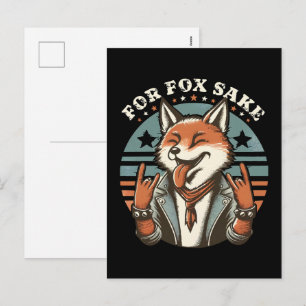 Cartão Postal De Festividades Pelo Amor Da Raposa