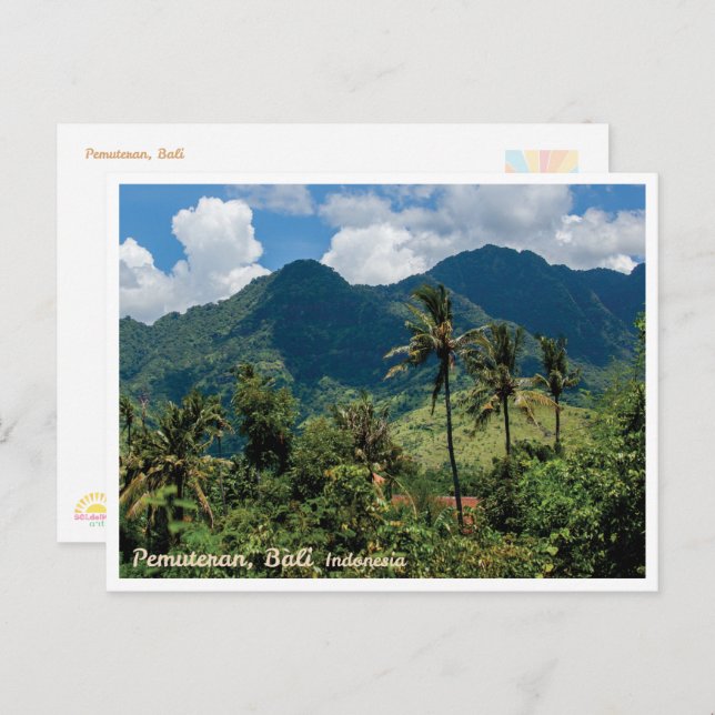 Cartão Postal De Festividades Pemuteran Mountains Bali Indonesia Postcard (Frente/Verso)