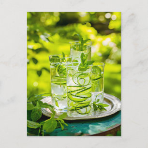 Cartão Postal De Festividades Pepino - Água Potável Fresca