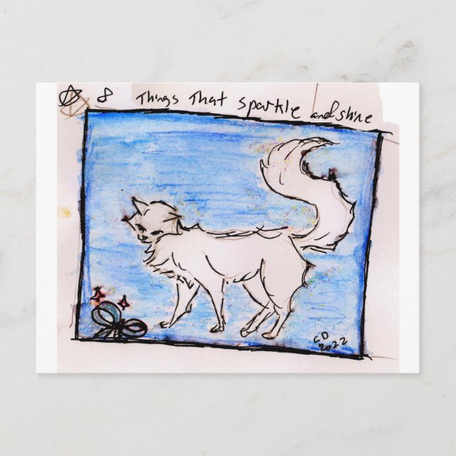 Cartão Postal De Festividades pequenas coisas 8. coisas que brilham e brilham (Frente)