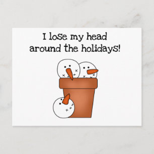 Cartão Postal De Festividades Perder Meus Camisetas e presentes de férias