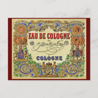 Cartão Postal De Festividades Perfume Romântico Parisiense 1868