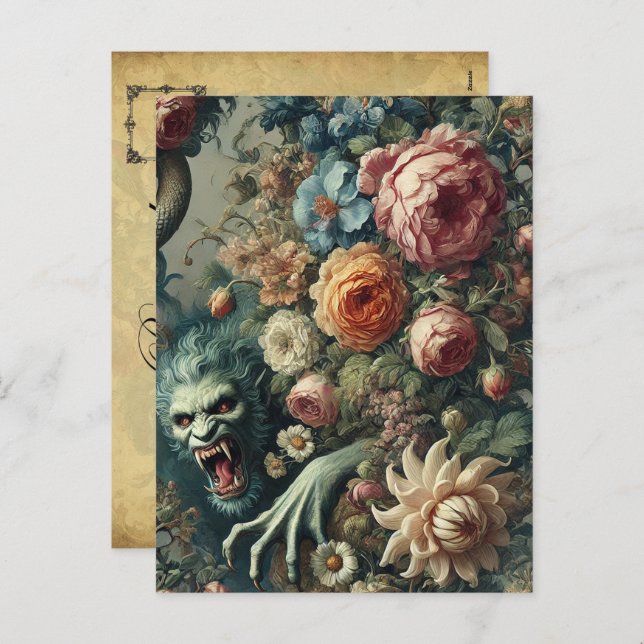 Cartão Postal De Festividades Peril Barroco - Vitoriano Gótico (Frente/Verso)