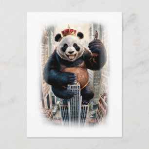 Cartão Postal De Festividades Personagem de Filme de Paródia Engraçado de Panda