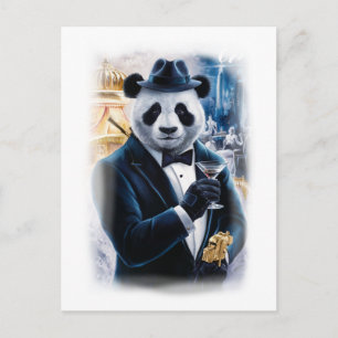 Cartão Postal De Festividades Personagem engraçado de filme estritamente britâni
