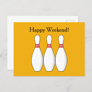 Cartão Postal De Festividades Personalização do Skittle da boliche