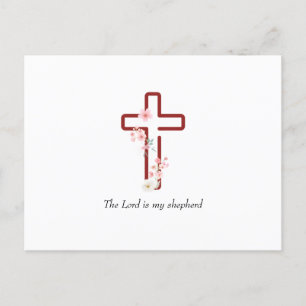 Cartão Postal De Festividades Personalizar a Cruz Holly de Natal