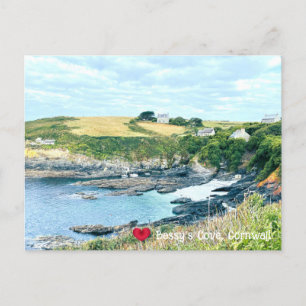 Cartão Postal De Festividades Personalizar Bessys Cove Penzance Cornwall Foto