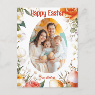Cartão Postal De Festividades Personalizável 🐇 Springtime Ovos-stravaganza