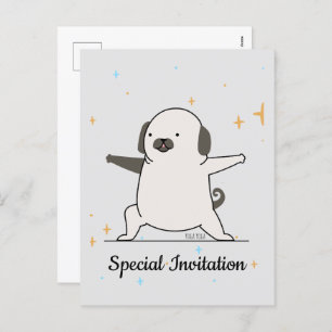 Cartão Postal De Festividades Personalize O Cão De Ioga Cuta Para Cão E Lover De
