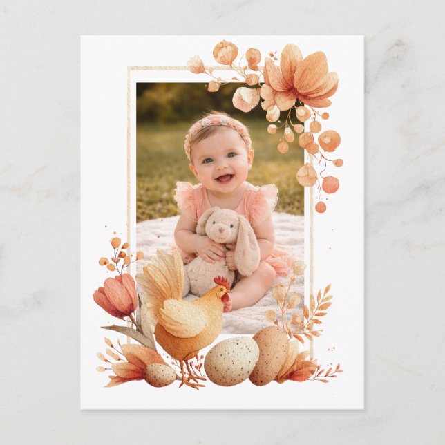 Cartão Postal De Festividades Personalized Easter Card from Grandpa to Grandma (Frente)