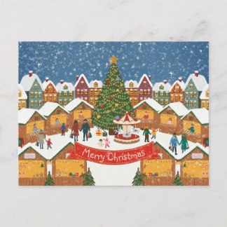 Cartão Postal De Festividades Personalized Editable Christmas Postcard