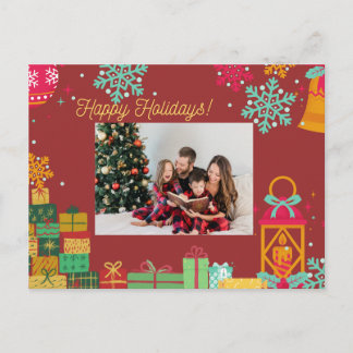 Cartão Postal De Festividades Personalized Holiday Postcard – Add Your Photo