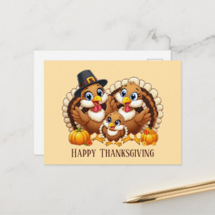 Cartão Postal De Festividades Peru feliz Dia de Ação de Graças Família peru