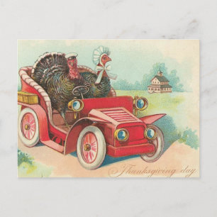 Cartão Postal De Festividades Perus Dirigidos no Dia de Ação de Graças