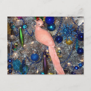 Cartão Postal De Festividades Pêssego de enfeites de natal