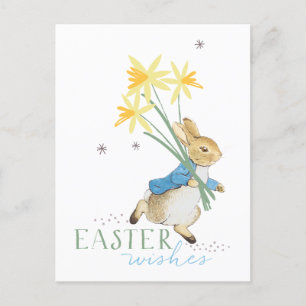 Cartão Postal De Festividades Peter Rabbit   Desejos de Páscoa