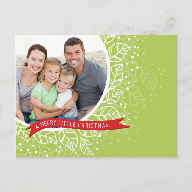 Cartão Postal De Festividades PHOTO CHRISTMAS POSTCARD :: winter foliage 2 (Frente)